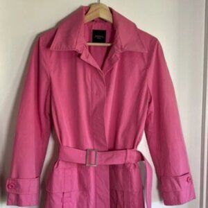 Max Mara Weekend Barbie Pink Belted Trench Coat, Size 8